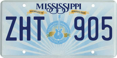 MS license plate ZHT905