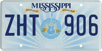 MS license plate ZHT906