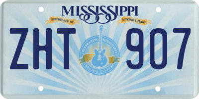 MS license plate ZHT907