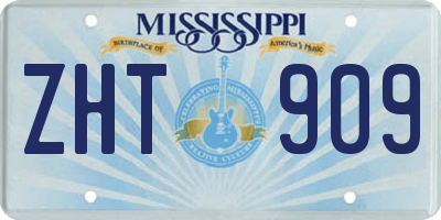 MS license plate ZHT909