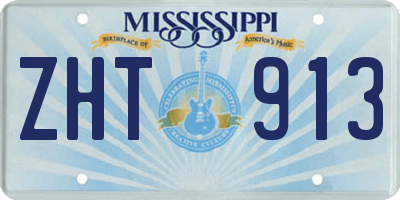 MS license plate ZHT913