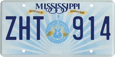 MS license plate ZHT914
