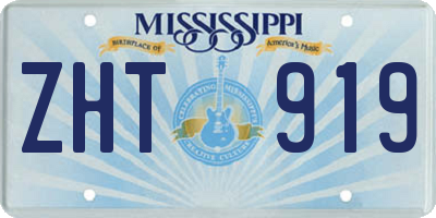 MS license plate ZHT919
