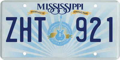 MS license plate ZHT921