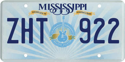 MS license plate ZHT922