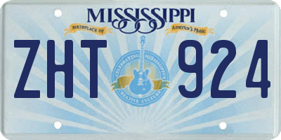 MS license plate ZHT924