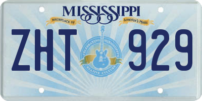 MS license plate ZHT929