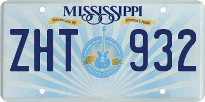 MS license plate ZHT932
