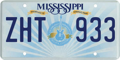 MS license plate ZHT933