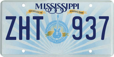 MS license plate ZHT937