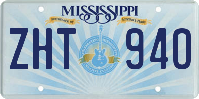 MS license plate ZHT940