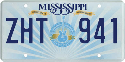 MS license plate ZHT941
