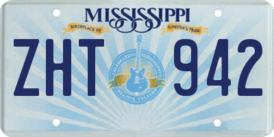 MS license plate ZHT942