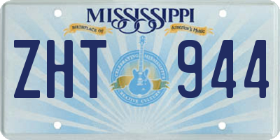 MS license plate ZHT944