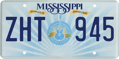MS license plate ZHT945