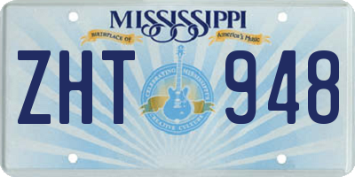 MS license plate ZHT948