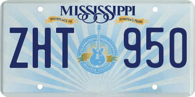 MS license plate ZHT950