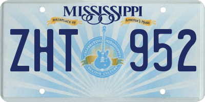 MS license plate ZHT952