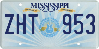 MS license plate ZHT953