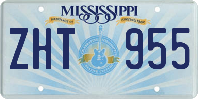 MS license plate ZHT955