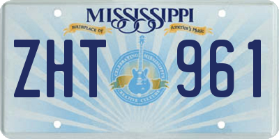 MS license plate ZHT961