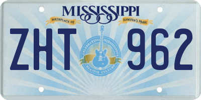 MS license plate ZHT962