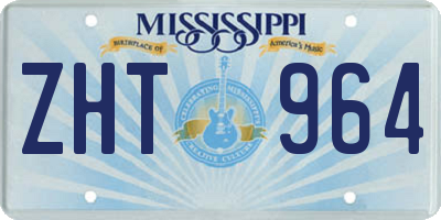 MS license plate ZHT964