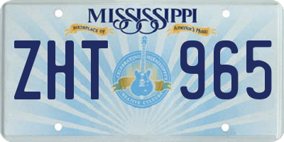 MS license plate ZHT965