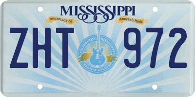 MS license plate ZHT972