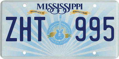 MS license plate ZHT995