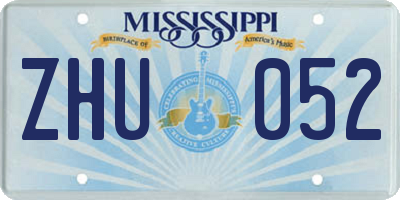 MS license plate ZHU052