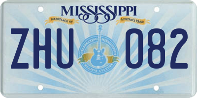 MS license plate ZHU082