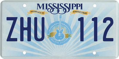 MS license plate ZHU112