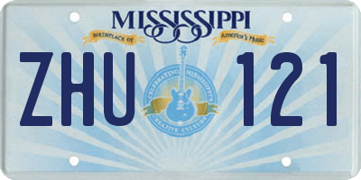 MS license plate ZHU121