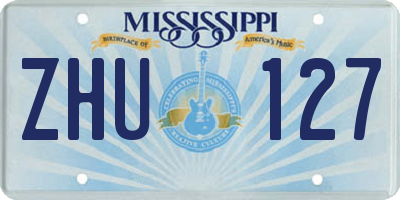 MS license plate ZHU127