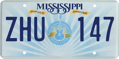 MS license plate ZHU147