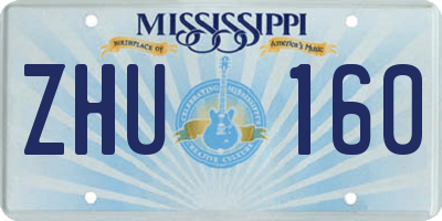 MS license plate ZHU160