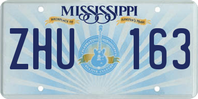 MS license plate ZHU163