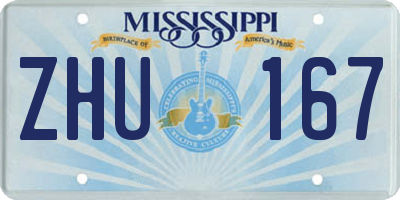 MS license plate ZHU167