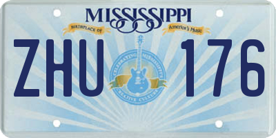 MS license plate ZHU176