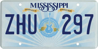 MS license plate ZHU297