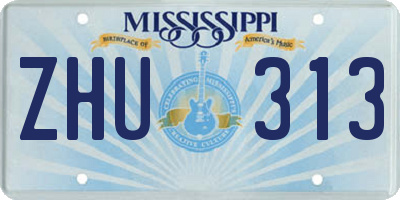 MS license plate ZHU313