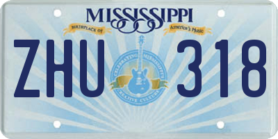 MS license plate ZHU318