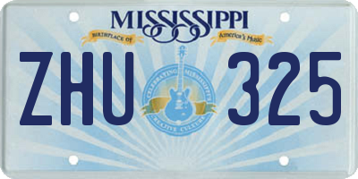 MS license plate ZHU325