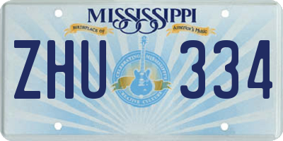 MS license plate ZHU334