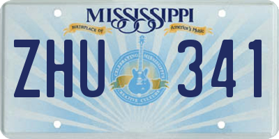 MS license plate ZHU341