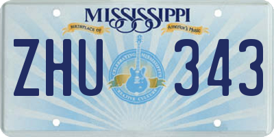 MS license plate ZHU343
