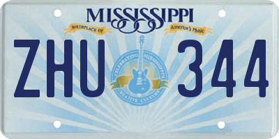 MS license plate ZHU344