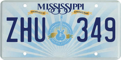 MS license plate ZHU349