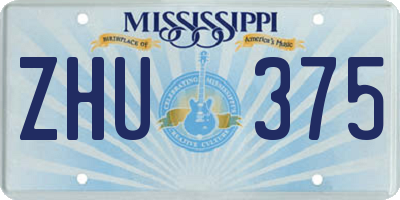 MS license plate ZHU375